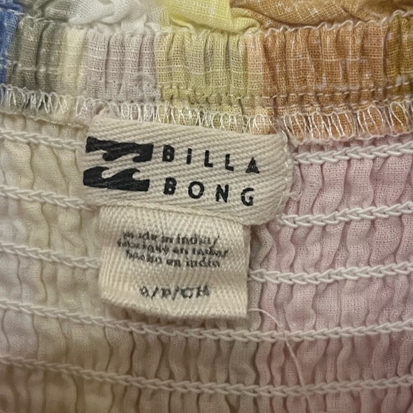 Billabong Smocked Colorful Striped Maxi Dress size small - Picture 7 of 7